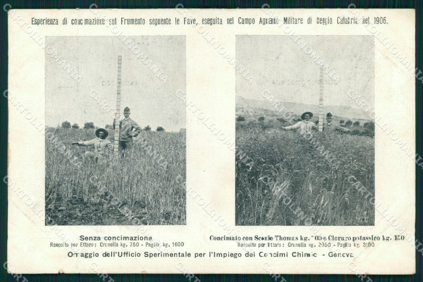 Reggio Calabria Città Campo Agrario Militare Concimazione cartolina MX2879 – fronte