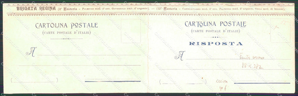 Livorno Cecina Manovre Brigata Regina Militari Doppia Foto cartolina MX2883 – retro