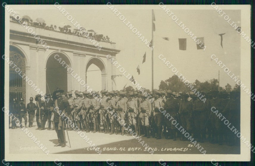 Livorno Città Batt Studenti Livornesi Bersaglieri Foto cartolina MX2884 – fronte