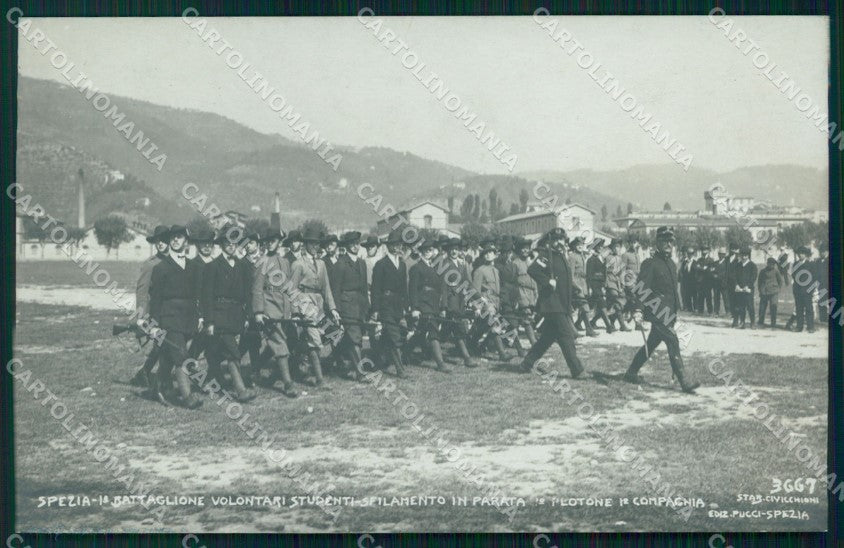 La Spezia Città Battaglione Volontari Studenti Militari Foto cartolina MX2886 – fronte