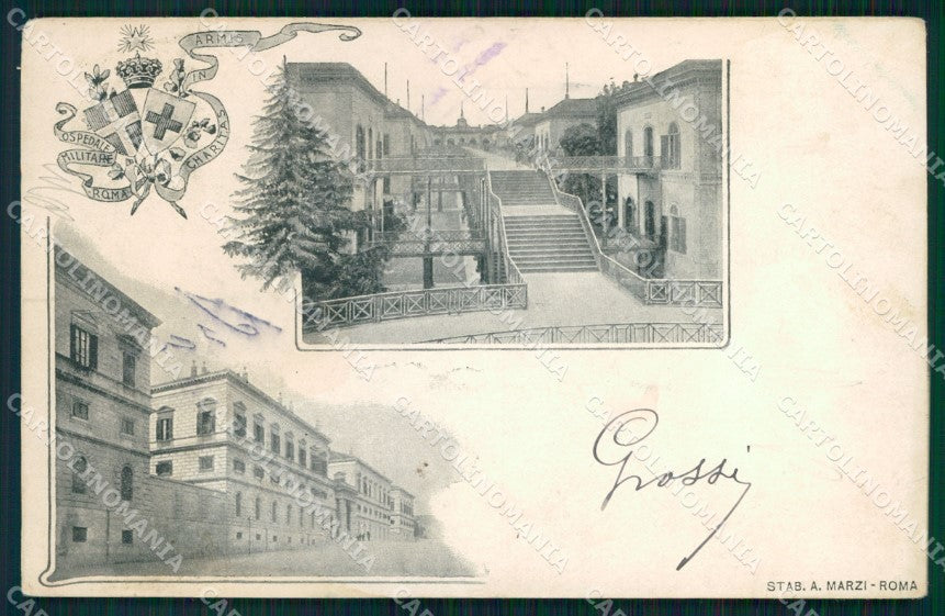 Roma Città Ospedale Militare Charitas in Armis cartolina MX2898 – fronte