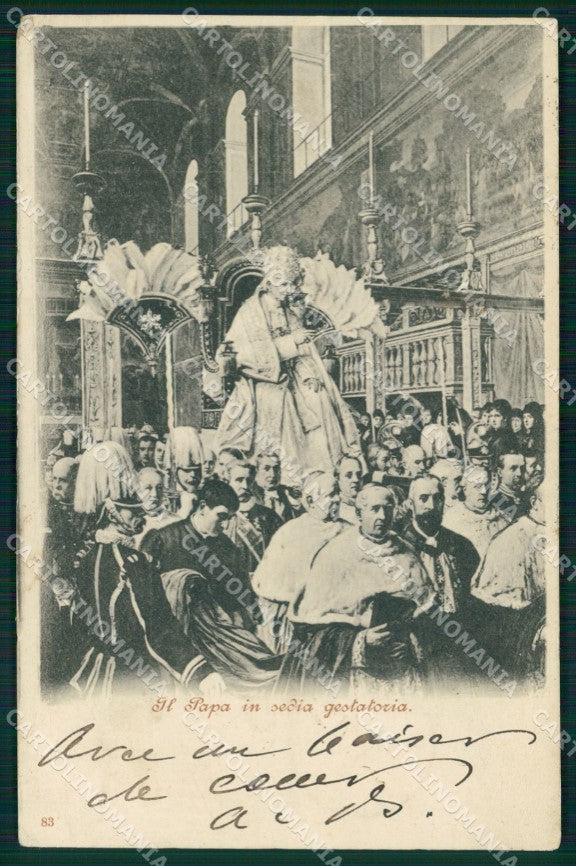 Roma Città Papa in Sedia Gestatoria cartolina MX2908 – fronte