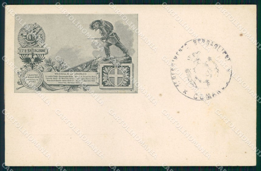 Pavia Palestro Battaglione Fanteria Bersaglieri PIEGHINA cartolina MX2910 – fronte