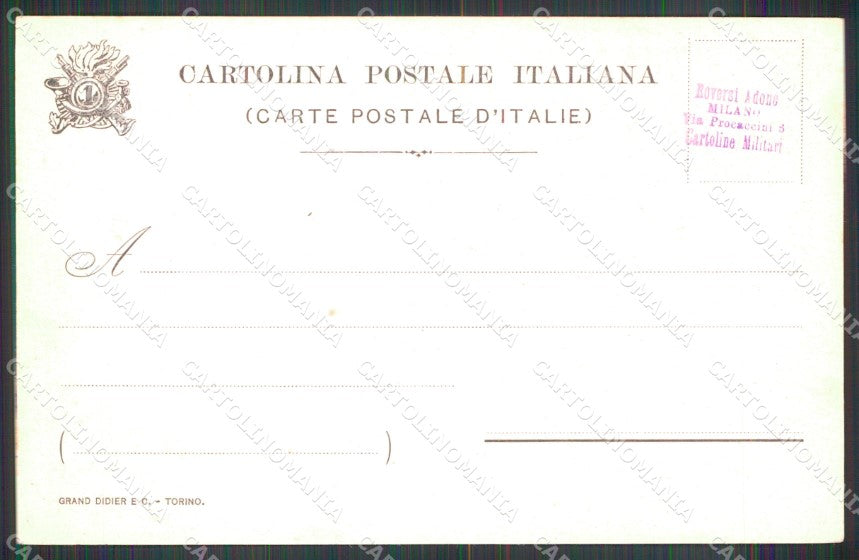 Pavia Palestro Battaglione Fanteria Bersaglieri PIEGHINA cartolina MX2910 – retro