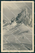 Belluno Cortina d'Ampezzo Passo Giau Nuvolao Sci Brunner 19 cartolina MX2925 – fronte