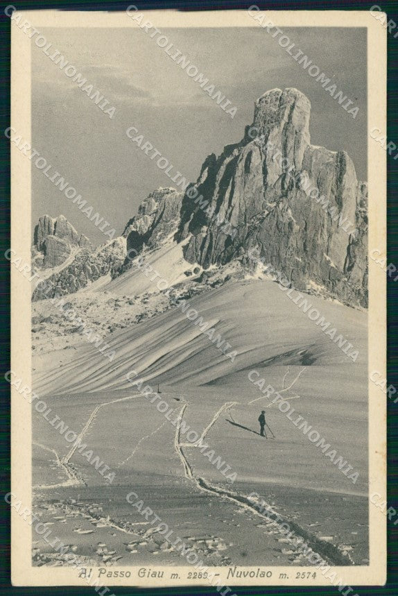 Belluno Cortina d'Ampezzo Passo Giau Nuvolao Sci Brunner 19 cartolina MX2925 – fronte