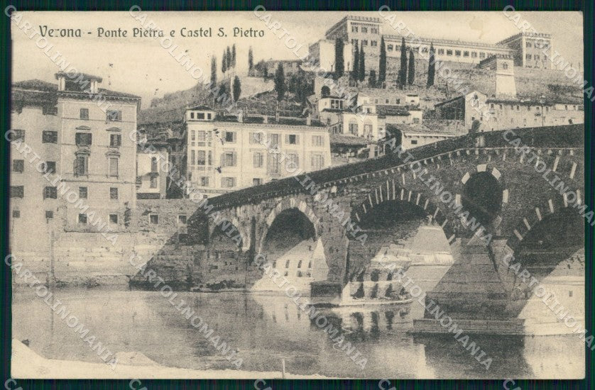Verona Città Ponte Pietra Castel San Pietro cartolina MX2934 – fronte
