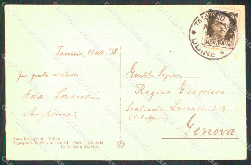 Udine Tarvisio Jof Montasio Valbruna cartolina MX2941 – retro