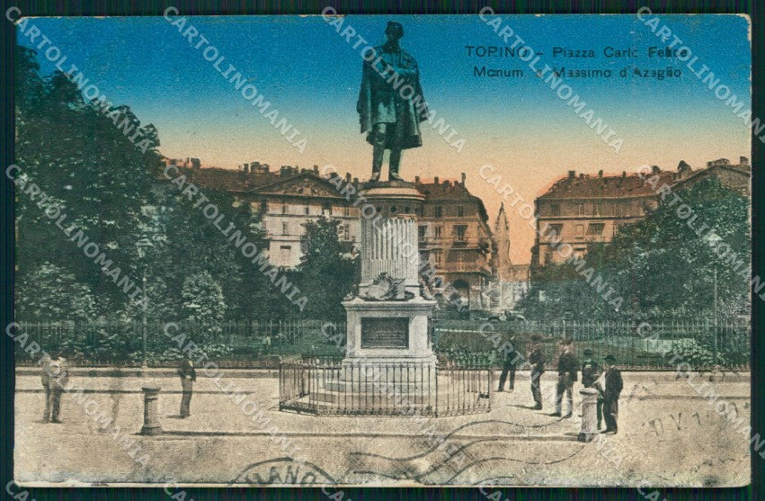 Torino Città Monumento Massimo d'Azeglio Piazza Carlo Felice cartolina MX2973 – fronte