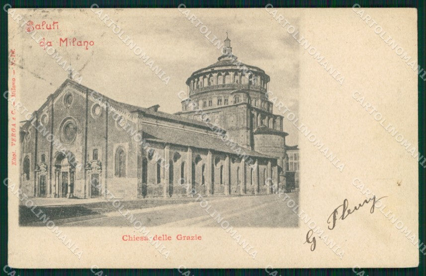 Milano Città Saluti da Chiesa delle Grazie cartolina MX2994 – fronte