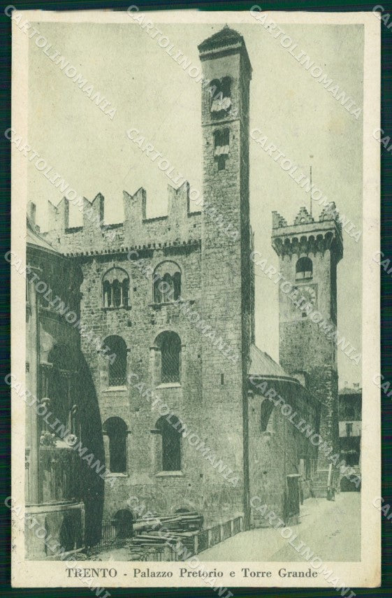 Trento Città Palazzo Pretorio Torre Grande Alinari cartolina MX3031 – fronte