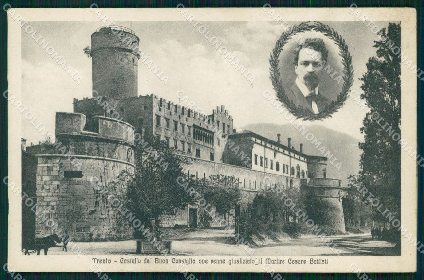 Trento Città Castello Buon Consiglio Battisti Alterocca 59265 cartolina MX3047 – fronte
