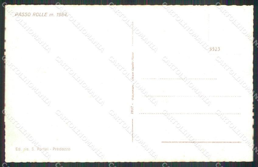 Trento San Martino di Castrozza Cimon Croda Pala Passo Rolle cartolina MX3061 – retro