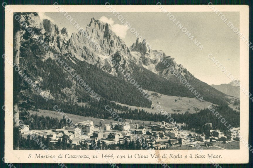Trento San Martino di Castrozza Cima Val di Roda Sass Maor cartolina MX3064 – fronte