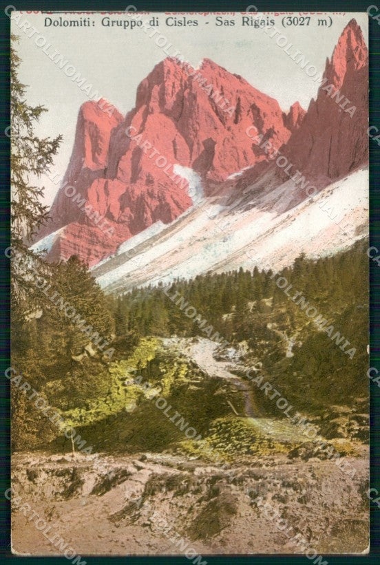 Bolzano Cisles Gruppo Dolomiti Sas Rigais cartolina MX3107 – fronte