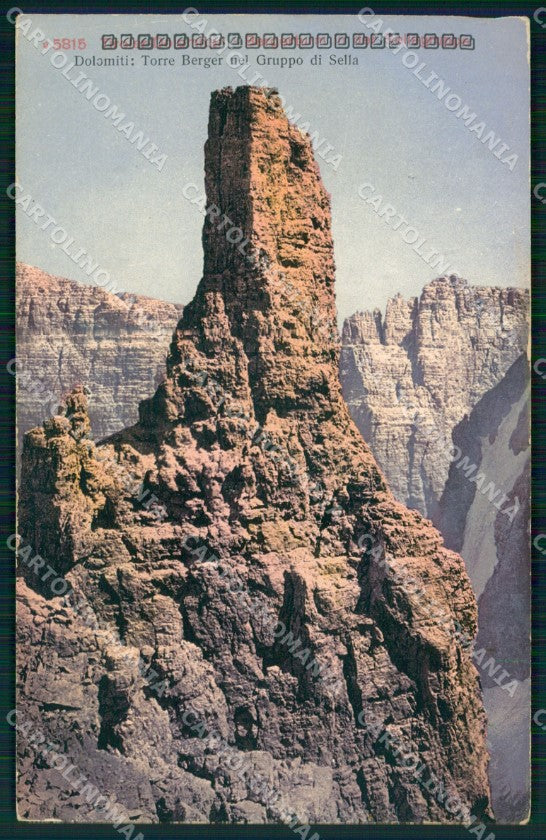 Bolzano Selva di Val Gardena Gruppo Sella Torre Berger cartolina MX3123 – fronte