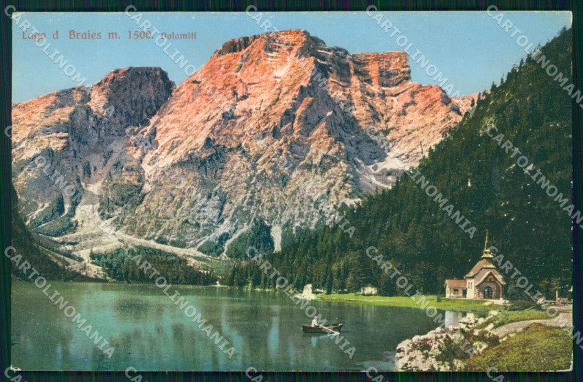 Bolzano Braies Veduta del Lago Dolomiti Franzl 503 1 cartolina MX3130 – fronte