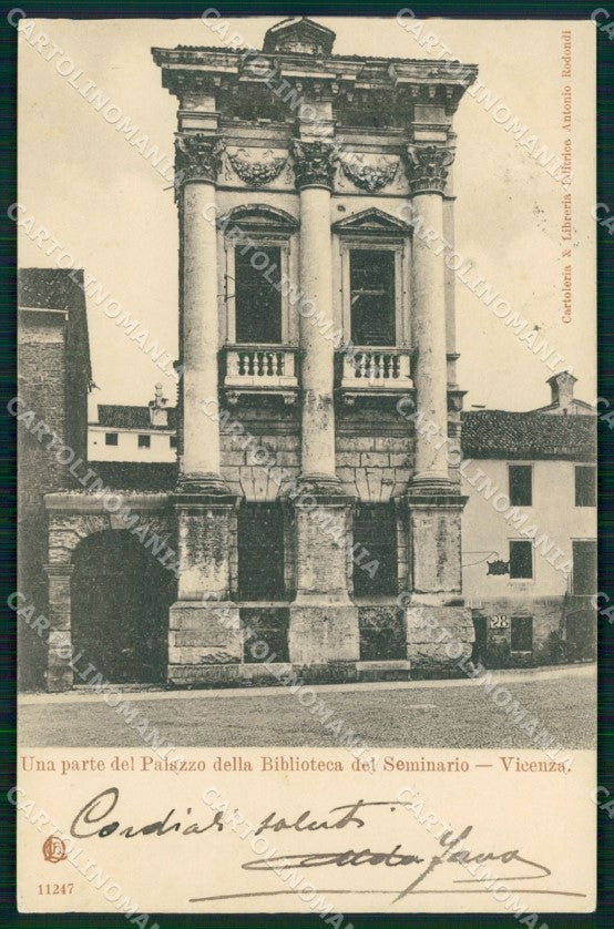Vicenza Città Palazzo Biblioteca Seminario cartolina MX3142 – fronte