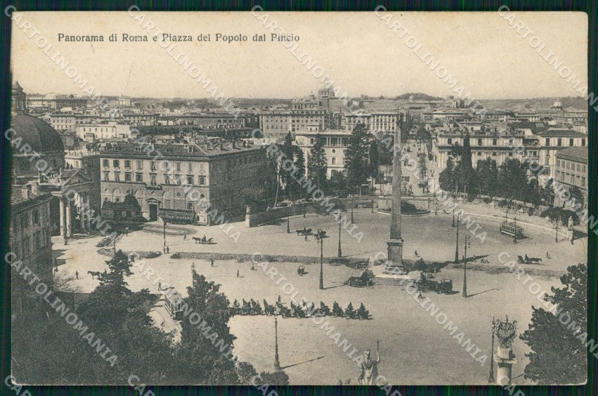 Roma Città Piazza del Popolo dal Pincio Tram Alterocca 20809 cartolina MX3159 – fronte