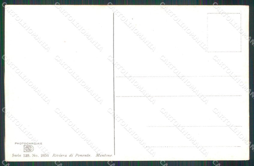 Francia Mentone Riviera di Ponente cartolina MX3160 – retro
