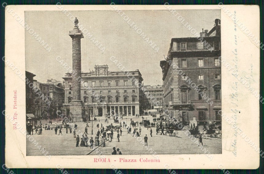 Roma Città Piazza Colonna PIEGHE cartolina MX3167 – fronte