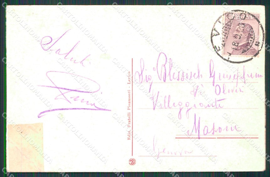Trento Levico Saluti da Veduta Generale RIPARATA cartolina MX3182 – retro