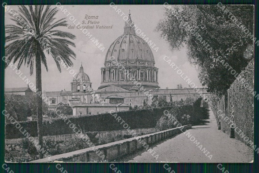 Roma Città San Pietro dai Giardini Vaticani Foto cartolina MX3186 – fronte