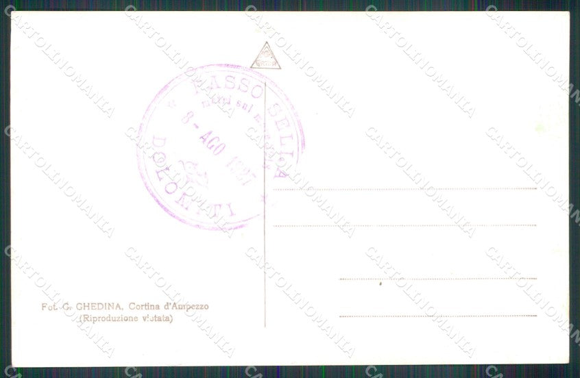 Trento Canazei Passo Sella Foto cartolina MX3212 – retro