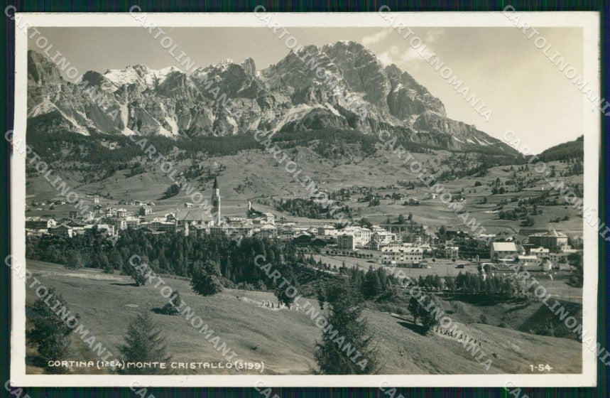 Belluno Cortina d'Ampezzo Monte Cristallo Foto cartolina MX3216 – fronte