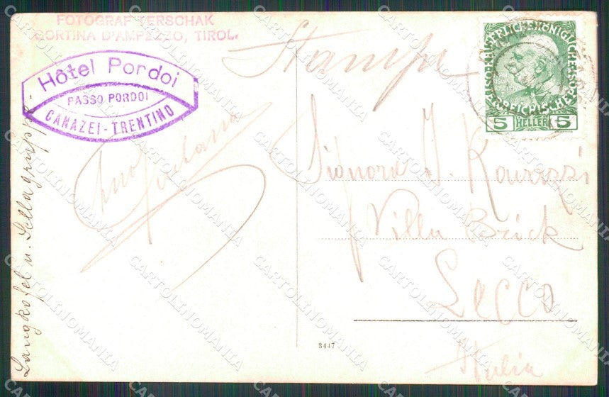 Belluno Cortina d'Ampezzo Veduta Generale Foto cartolina MX3222 – retro