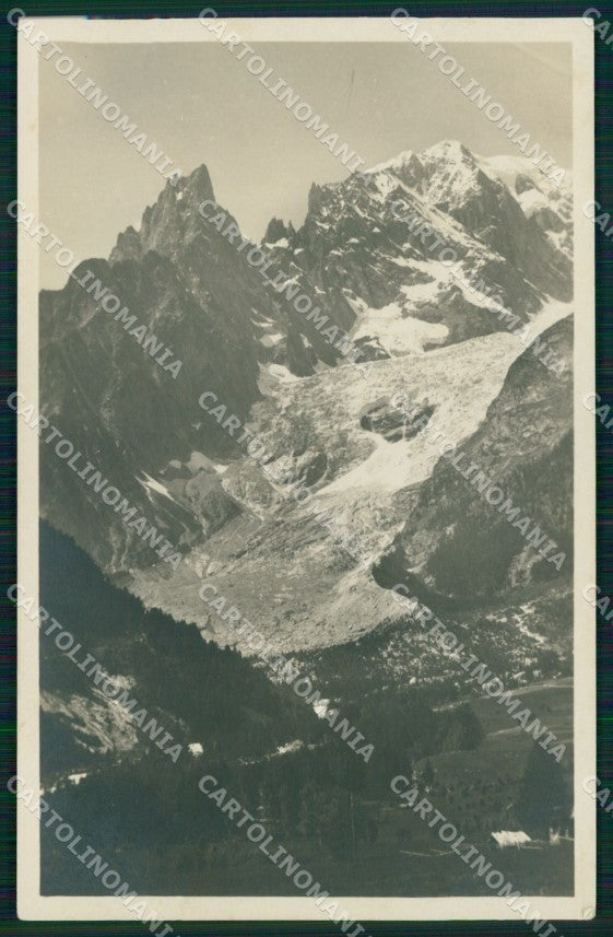 Aosta Brenva Ghiacciaio Monte Bianco Foto cartolina MX3228 – fronte