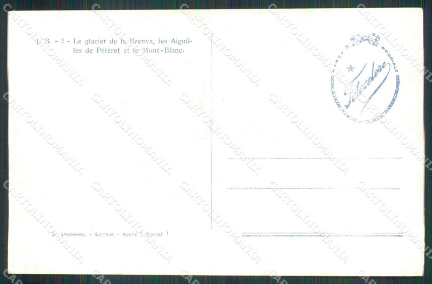 Aosta Brenva Ghiacciaio Monte Bianco Foto cartolina MX3228 – retro