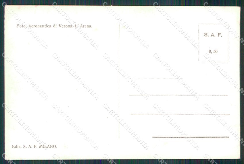 Verona Città Veduta Aerea Arena Foto cartolina MX3231 – retro