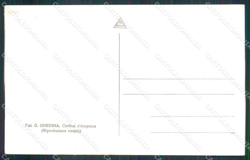 Belluno Cortina d'Ampezzo Passo Giau Nuvolao Sci Foto cartolina MX3246 – retro