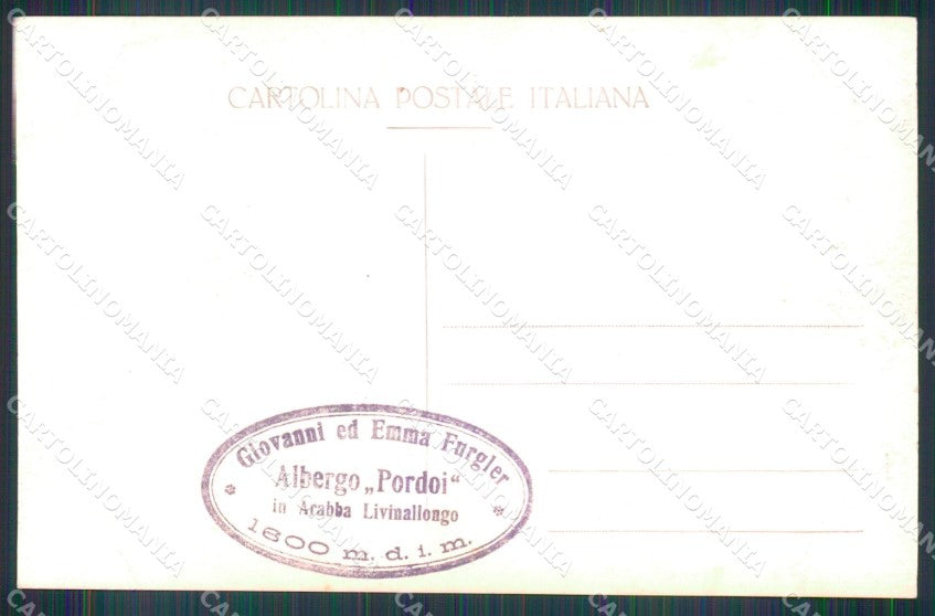 Trento Canazei Cima Pordoi Boè Foto cartolina MX3271 – retro