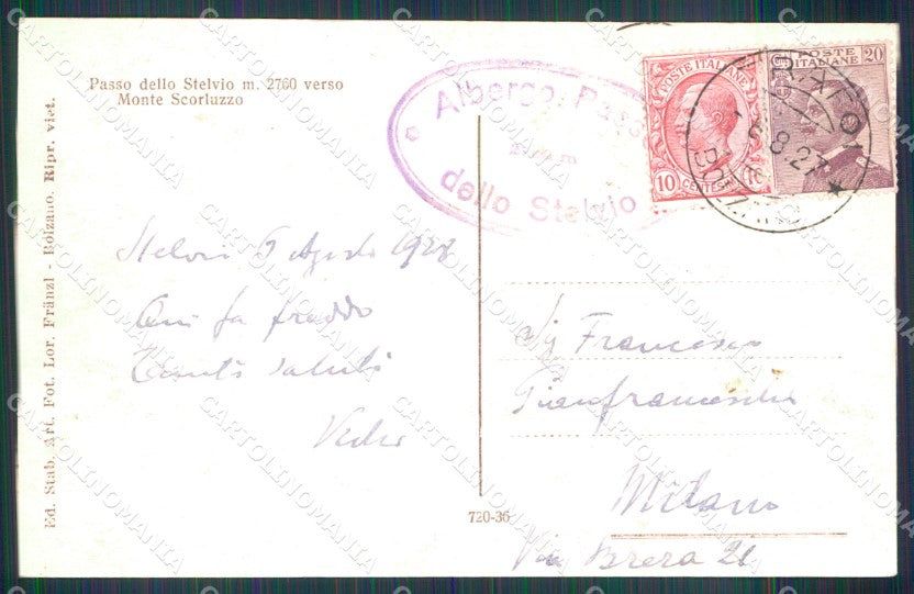 Bolzano Stelvio Monte Scorluzzo Franzl 720 36 Foto cartolina MX3275 – retro