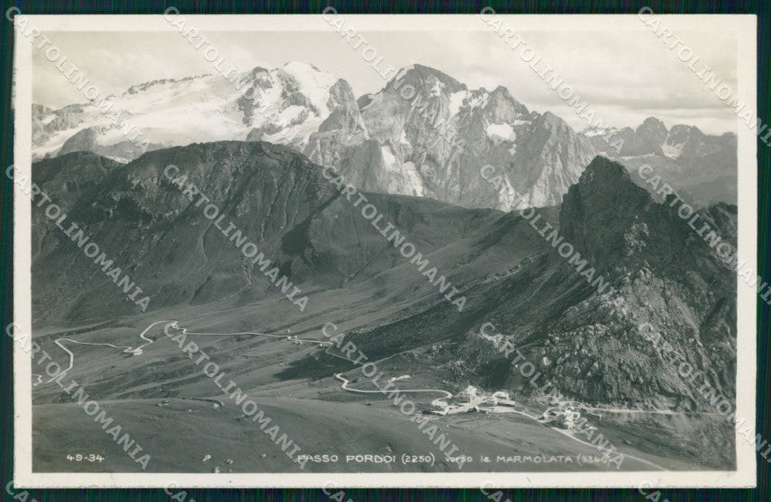 Trento Canazei Passo Pordoi Verso Marmorada Foto cartolina MX3279 – fronte