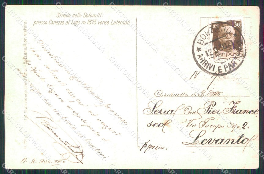Bolzano Nova Levante Carezza Lago Franzl 707 17 Foto cartolina MX3321 – retro