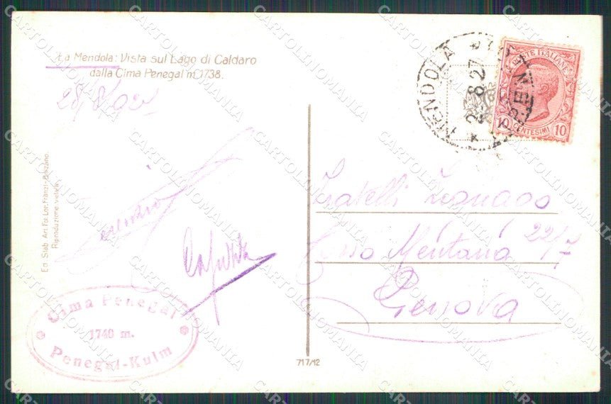 Bolzano Caldaro sulla Strada del Vino Mendola Franzl Foto cartolina MX3326 – retro