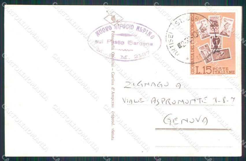 Bolzano Ortisei Passo Gardena Torre Murfreit Foto cartolina MX3344 – retro