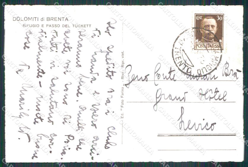 Trento Madonna di Campiglio Rifugio Tuckett ABRASA Foto cartolina MX3357 – retro