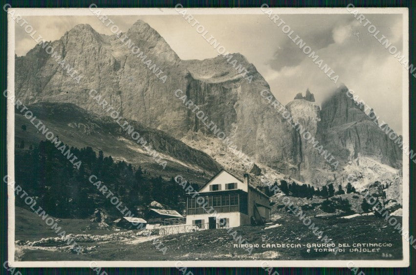 Trento Pozza di Fassa Torri di Vajolet Rifugio Cardeccia Foto cartolina MX3359 – fronte