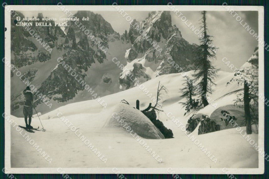Trento San Martino di Castrozza Cimone Pala Sciatore Sci Foto cartolina MX3383 – fronte