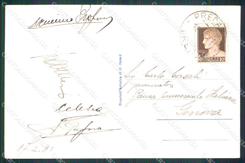 Trento San Martino di Castrozza Cimone Pala Sciatore Sci Foto cartolina MX3383 – retro