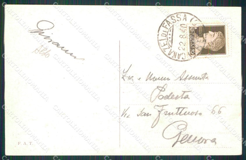 Trento Campitello di Fassa Veduta Generale Sassolungo Foto cartolina MX3419 – retro