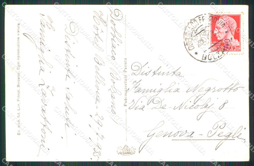 Bolzano Dobbiaco Val Pusteria Dolomiti Franzl 702 149 Foto cartolina MX3435 – retro