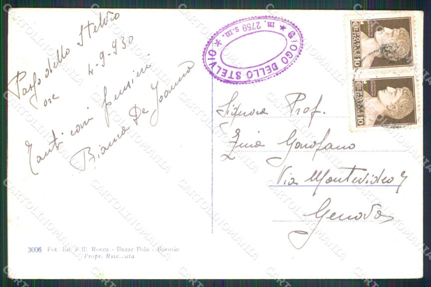 Bolzano Stelvio Albergo Passo dello Stelvio Foto cartolina MX3461 – retro