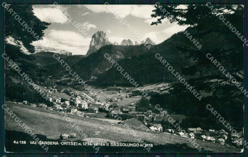 Bolzano Ortisei Val Gardena Verso Sassolungo Foto cartolina MX3500 – fronte