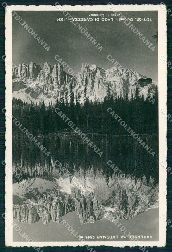 Bolzano Nova Levante Lago Carezza Latemar Franzl 707 21 Foto cartolina MX3508 – fronte