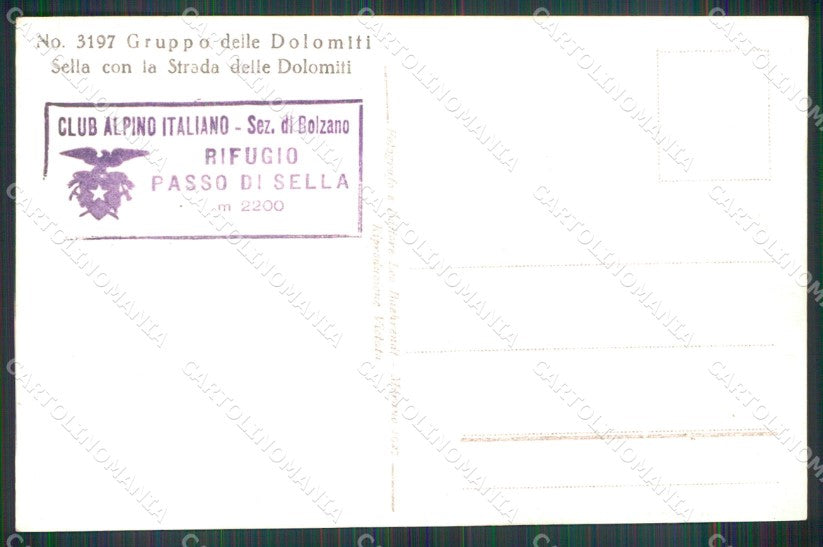 Trento Canazei Rifugio Passo Sella Foto cartolina MX3537 – retro